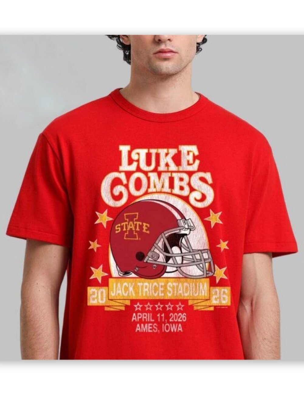 Luke Combs Ames Iowa 2026 Tee At Jack Trice Stadium April 11 2026 Tshirt Small